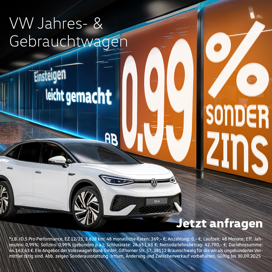 ab 0,99% Sonderzins